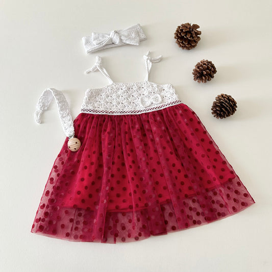 Emily Dress - Red & White